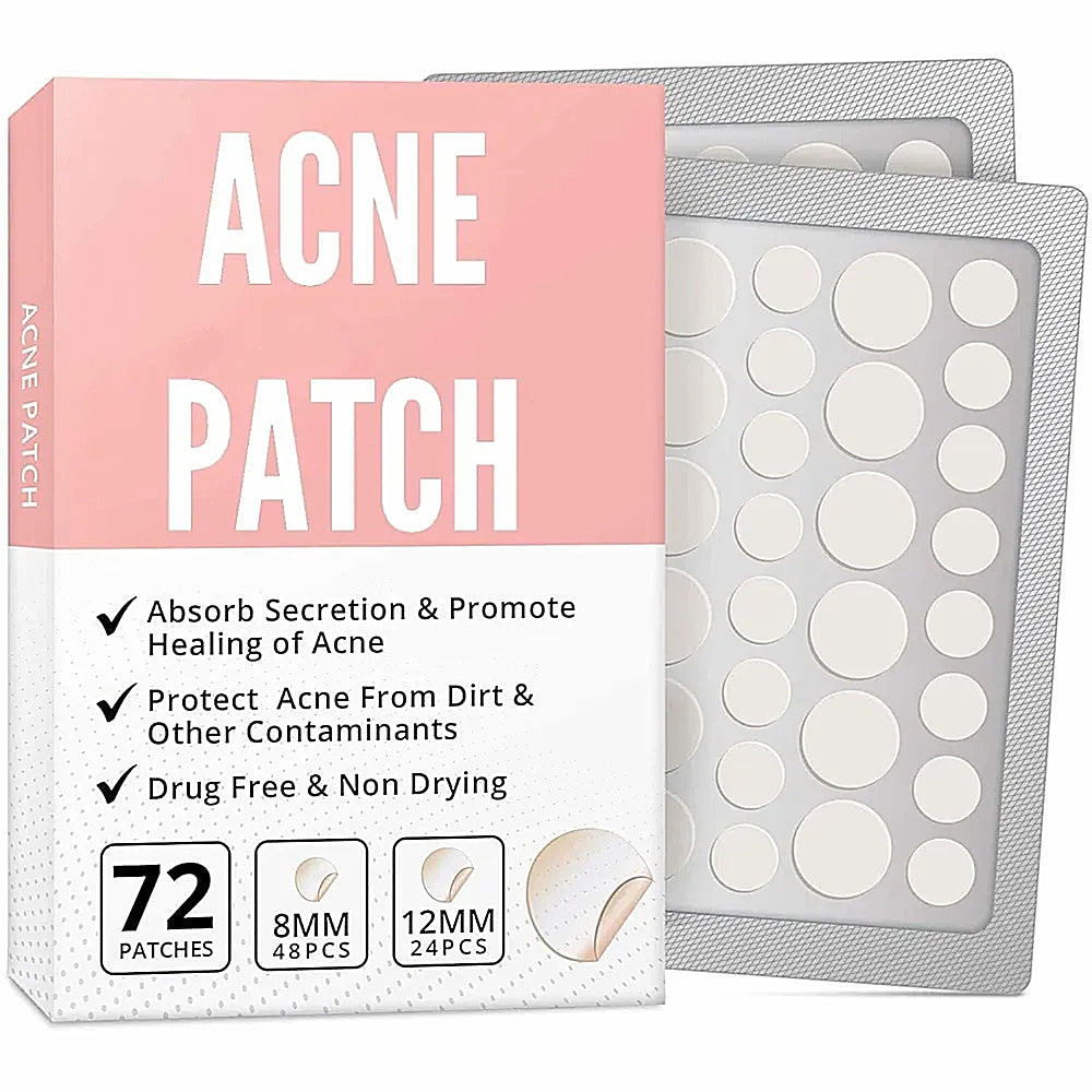 72Pcs Invisible Removal Pimple Anti-Acne Hydrocolloid Patches Spots Marks Concealer Waterproof Repair Sticker